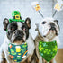 St. Patrick Dog Cat Bandana, Holiday 2 Pack Irish Rainbow Shamrock Scarfs for Small Medium Large Pets