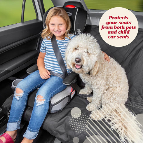 Lusso Gear Dog Car Seat Cover - Waterproof & Non-Slip Seat Protector - Universal Fit Truck & SUV Covers - Quick Install