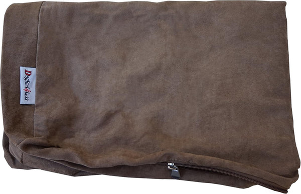 Dogbed4less External Pet Bed Cover with Zipper Liner, Extra Large Dog, 55"X37"x4", Brown - Replacement Cover Only