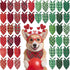 Abbylike 50 Pcs St. Patrick's Day Dog Bandanas Bulk Green Plaid Bandanas