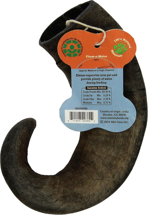 Outback Jack Water Buffalo Bully Horns 100% Natural Dog Treats, Medium