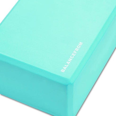 Signature Fitness Set of 2 High Density Yoga Blocks, 9"x6"x4" Each, Pair in Multiple Colors
