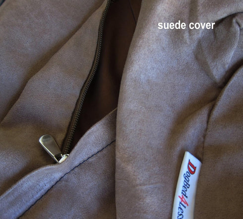 Dogbed4less HeadRest Dog Pet Bed External Cover, Replacement Cover Only, Jumbo 55X47X4 Inch, Brown