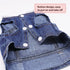 SILD Pet Clothes Dog Jeans Jacket, Cool Blue Denim Coat for Small Medium Dogs, Classic Hoodies (Grey, XL)