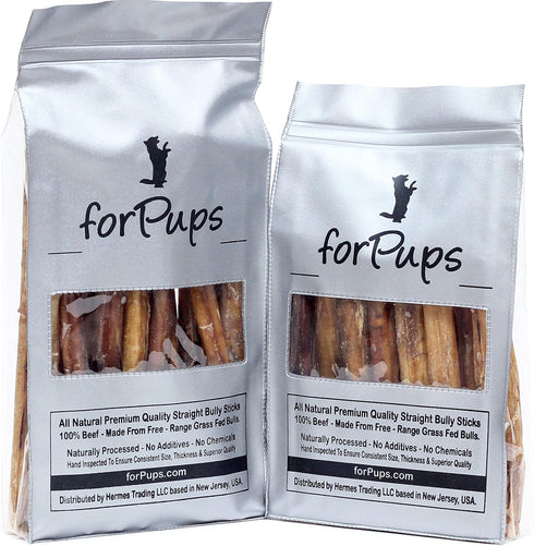 1 (6) (16 oz) 100% (6 inch, 1 lb) Regular Pound of Bully Sticks for Medium, Small Dogs & Puppies, for Sensitive