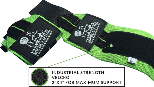Nordic Lifting Wrist Wraps – 2 Pairs, Wrist Straps for Weightlifting, Powerlifting, CrossFit, Gym Support Gear for Men