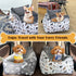 DDPODNQAK 27 Lbs Dog Car Seats for Small Medium Sized Dogs Carseat for Car Funny Fuzzy Pet Dog Booster Car Seat Puppy