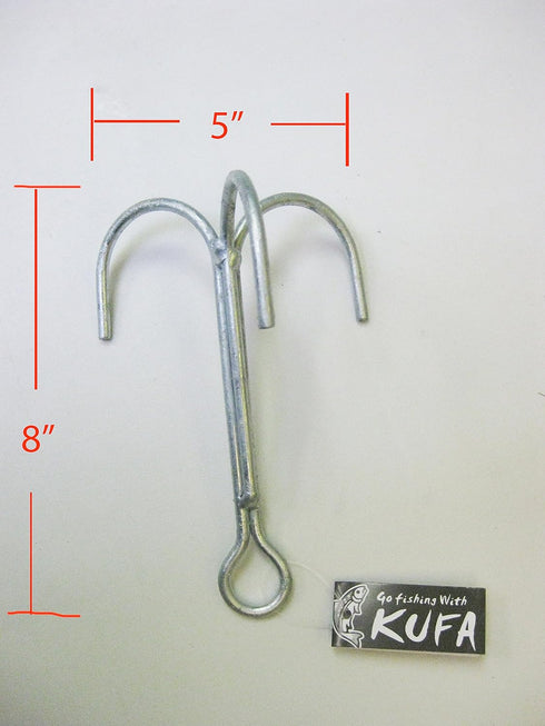 KUFA 8" H x 5" W Galvanized Steel Grapple Hooks