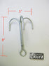 KUFA 8" H x 5" W Galvanized Steel Grapple Hooks