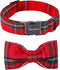 Unique style paws Adjustable Christmas Dog and Cat Collar with Bow, Soft and Comfy Bowtie Collars for Small Medium