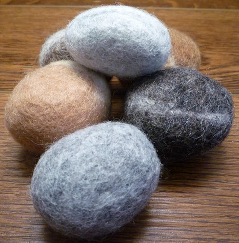 Natural Handmade Wool Cat Balls - Felt Ball Toys for Indoor Cats and Kittens