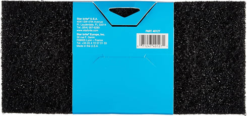 STAR BRITE Large Scrub Pad, Coarse Texture (Black), Heavy Duty for Bigger Jobs