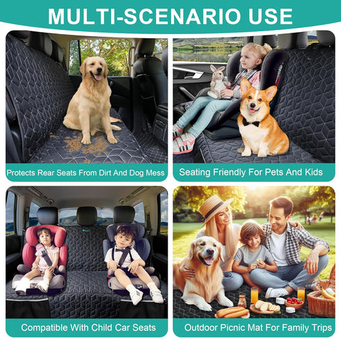 f150/Ram1500/Nissan Meginc Dog Car Seat Covers for Back Seat,Waterproof Pet Bench Seat Covers for Trucks Ford