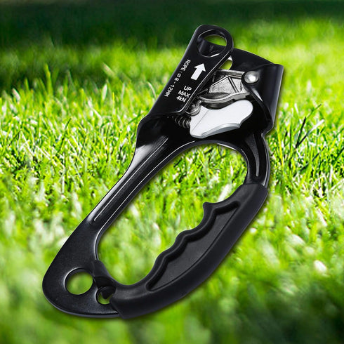 WILDKEN Climbing Hand Ascender for Outdoor Mountaineering, Rappelling Equip for 8-12MM Rope, Left Right Hand