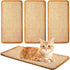 4 Pcs Sisal Cat Scratching Pad with Adhesive Loop Tape, 15.7x7.8 In (Khaki) for Wall Couch Window