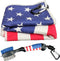Golf Club Brush and American Flag Golf Towels - Cleaning Kit with Strong Magnet for Golf Clubs or Bag