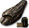 SereneLife Mummy Sleeping Bag Camping Gear - Lightweight Weather Proof Sleeping Bag for Adults/Teens with Pillow and Bag
