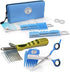 Scaredy Cut Silent Clipper + Dematting Comb Pet Grooming Kit, Blue, Right-Handed 17pc RH