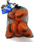 PetSport Orange Tennis Ball Dog Toys | 12 Pack Small (1.8") Felt & Rubber Balls with Carrying Bag