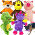 Jalousie Plush Toys Assortment Value Bundle, Puppy Pet Mutt Squeak Toy for Medium Large Dogs (5 Pack Corduroy)