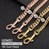 Dog Chain Leash - Rose Gold 15MM Heavy Duty with Leather Padded Handle, 5ft Length for Small Dogs