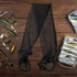 3pcs 1.5m DOITOOL Folding Fish Guard Nets with Black Handle Portable Live Bait Bucket Fish Locating and Transport Mesh
