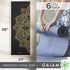 Gaiam Yoga Mat - Premium 6mm Extra Thick Non-Slip Exercise & Fitness Mat for Yoga, Pilates & Floor Workouts (68"L x