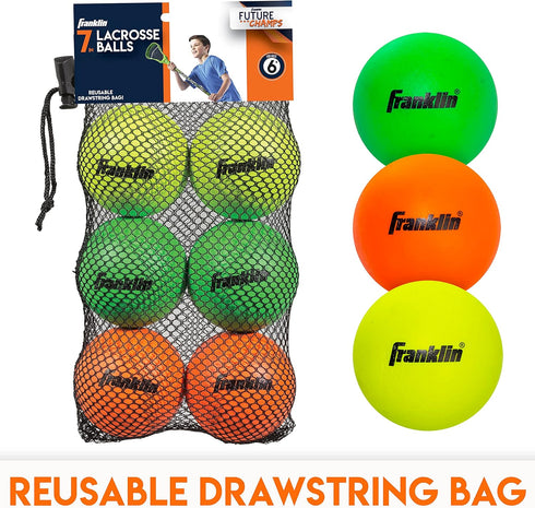 Franklin Sports Lacrosse Balls, Soft Rubber for Kids, Perfect for Beginners & First Time Players, Bright Colors