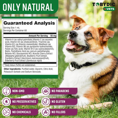 Cat & Dog Multivitamin - 15 in 1 Pet Supplements with Cranberry & Glucosamine, Natural UTI & Joint Support