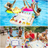 55 55 Inch Summer Elcoho x Extra Large Inflatable Game Table with Waterproof Playing Cards Floating Pool Table Drink