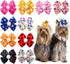 PET SHOW Bowknot Dog Hair Bows with French Barrette Clips - Pack of 10 Grooming Accessories for Yorkie, Teddy, Puppies