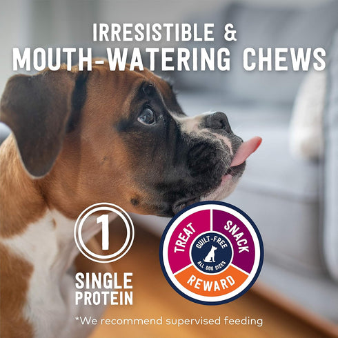 2.5 (Pack 1) ZIWI Dog Chews and Treats Beef Weasand - All Natural, Air-Dried, Single Protein, Grain-Free, High-Value