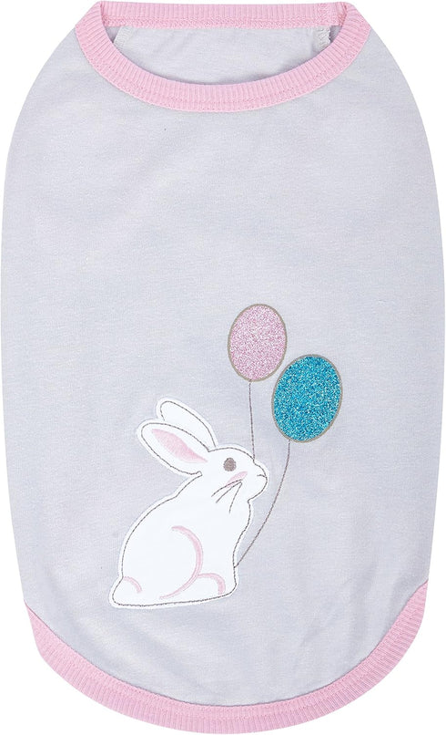 Blueberry Pet Pack of 2 Soft & Comfy Wonderland Striped Dog T Shirts - Back Length 12"