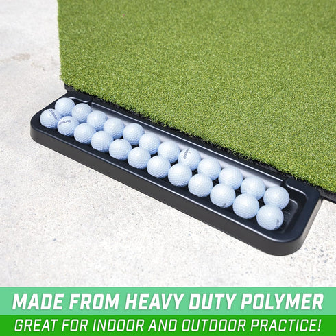 GoSports All-Weather Golf Ball Tray - 24 Ball Capacity - Compatible with All Hitting Mats - Available in Black or Green