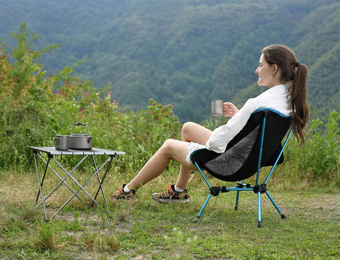 Backpacking, 330Lbs MARCHWAY Lightweight Folding Camping Chair, Portable Foldable Compact for Outdoor Camp, Travel