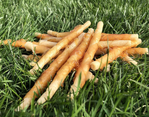 Rena's Recipe Chicken Twisty Sticks, 8 oz - Rawhide Free Chicken Wrapped Soft Chews
