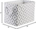 Bone Dry Pet Storage Collection, Lattice Paw Print, Medium Rectangle, White/Gray