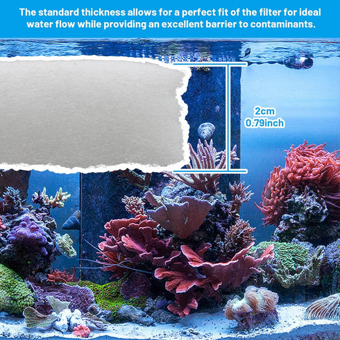 6 Pack Water Polishing Pads for Aquariums, Compatible with Quick-Clear Mechanical Filter Media