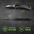 Mossy Oak Folding Pocket Knife with Aluminium Alloy & G10 Handle, 4.75" Tactical Knife with Tungsten Steel Glass Breaker, Seatbelt Cutter, Belt Clip, Survival Knife for Emergency, Outdoor, Camping by Mossy Oak
