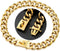 Dog Chain Collar, 19mm Snap Clasp, Stainless Steel 18K Gold Curb Chain, Pet Walking Collar (26 inches)
