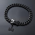 Cuban Black Link Heavy Duty Dog Collar, 10inch-26inch Wide Stainless Steel Luxury ID Name Tag Necklace