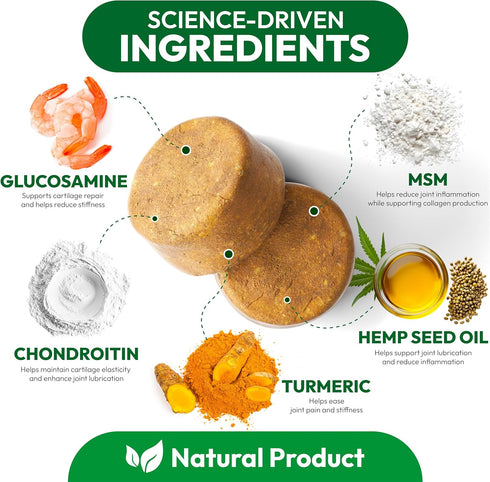 170 Hemp Hip and Joint Supplement for Dogs - Glucosamine for Dogs - Mobility Support Chews - Advanced Joint Pain Relief