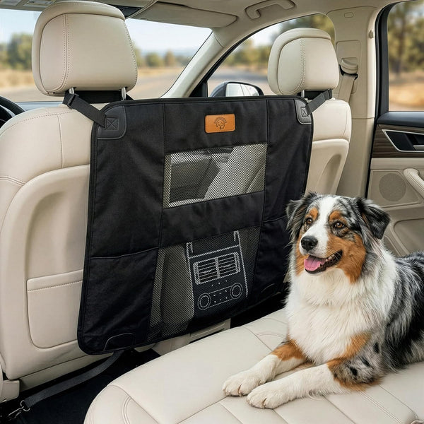 Dog Car Backseat Barrier Padded Durable Nylon Net Pet Barrier with Mesh