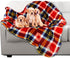 PETMAKER Waterproof Pet Blanket - 50x60 Reversible Plaid Dog Throw | Protects Couch, Car, Bed from Spills, Stains or Fur