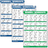 Palace Learning 3 Pack Dumbbell Workouts Posters Volume 1 & 2 with Barbell Exercises - Set of 3 Charts