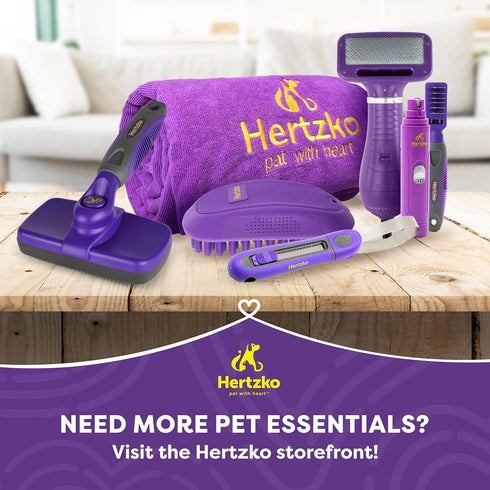 Hertzko Dog & Cat Brush, Self Cleaning Slicker Brush for Pets, Grooming Brushes for Long and Short Haired Dogs and Cats