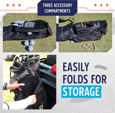 Murray Sporting Goods Golf Sunday Bag, Black Lightweight Travel Carry Bag with Cushioned Shoulder Strap