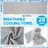 20 Pack 40'' 12'' Redbaker Cooling Towel for Neck and Face Hot Weather x Soft Breathable Chilly Ice Towel with Bag