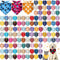 Reginary 120 Packs Dog Bandanas Bulk Dog Paw Scarf Adjustable Holiday Pet