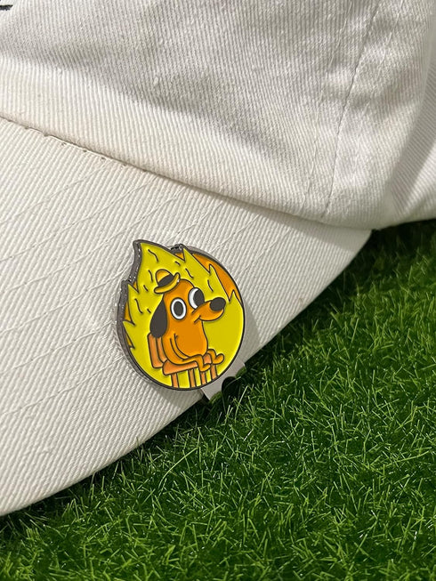 This is Fine Meme Golf Ball Marker with Magnetic Hat Clip, Funny Golf Gift for Men, Kids - Golf Accessories and Gifts